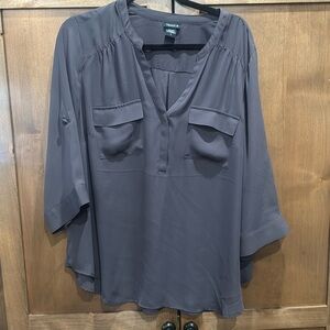 Torrid size 2 Harper, dark gray Women's Gray Blouse